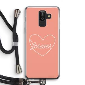 CaseCompany Forever heart: Samsung Galaxy J8 (2018) Transparant Hoesje met koord