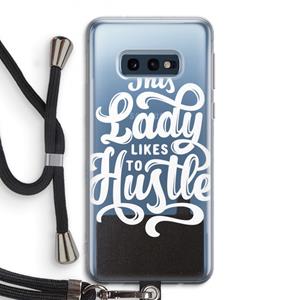 CaseCompany Hustle Lady: Samsung Galaxy S10e Transparant Hoesje met koord