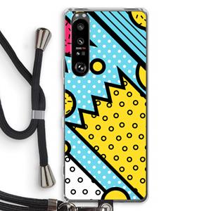 CaseCompany Pop Art #1: Sony Xperia 1 III Transparant Hoesje met koord