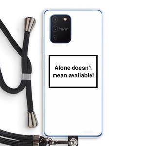 CaseCompany Alone: Samsung Galaxy Note 10 Lite Transparant Hoesje met koord