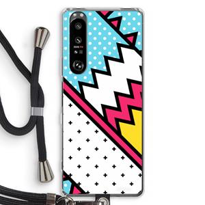 CaseCompany Pop Art #2: Sony Xperia 1 III Transparant Hoesje met koord