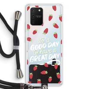 CaseCompany Don't forget to have a great day: Samsung Galaxy S10 Lite Transparant Hoesje met koord