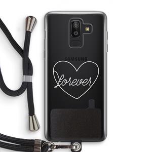 CaseCompany Forever heart pastel: Samsung Galaxy J8 (2018) Transparant Hoesje met koord