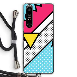 CaseCompany Pop Art #3: Sony Xperia 1 III Transparant Hoesje met koord