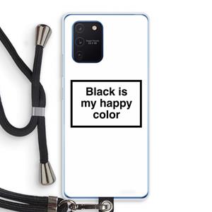CaseCompany Black is my happy color: Samsung Galaxy Note 10 Lite Transparant Hoesje met koord