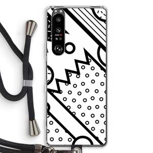 CaseCompany Pop Art #4: Sony Xperia 1 III Transparant Hoesje met koord