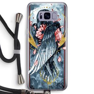 CaseCompany Golden Raven: Samsung Galaxy S8 Transparant Hoesje met koord