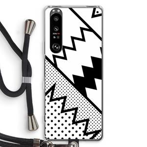 CaseCompany Pop Art #5: Sony Xperia 1 III Transparant Hoesje met koord