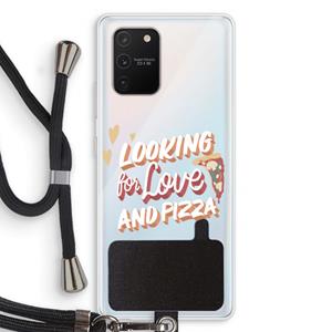 CaseCompany Pizza is the answer: Samsung Galaxy S10 Lite Transparant Hoesje met koord