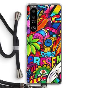 CaseCompany Represent: Sony Xperia 1 III Transparant Hoesje met koord