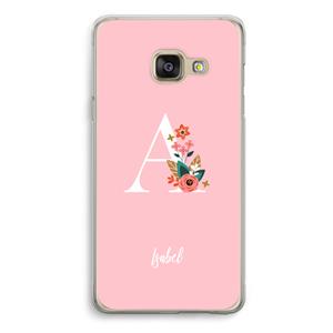 CaseCompany Pink Bouquet: Samsung A3 (2017) Transparant Hoesje