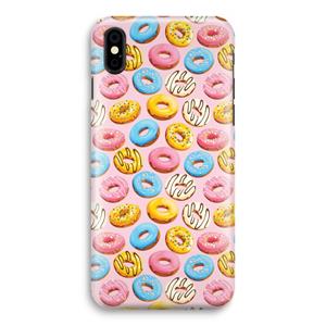 CaseCompany Pink donuts: iPhone X Volledig Geprint Hoesje