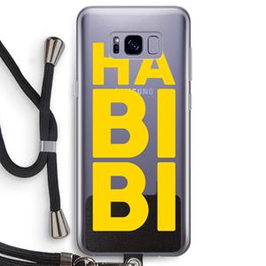 CaseCompany Habibi Blue: Samsung Galaxy S8 Transparant Hoesje met koord