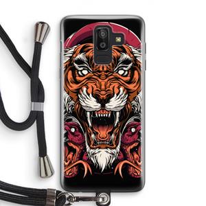 CaseCompany Tiger and Rattlesnakes: Samsung Galaxy J8 (2018) Transparant Hoesje met koord