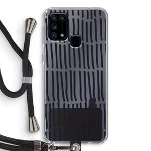 CaseCompany Moroccan stripes: Samsung Galaxy M31 Transparant Hoesje met koord