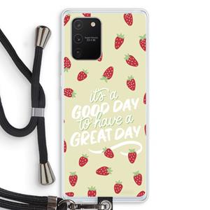 CaseCompany Don't forget to have a great day: Samsung Galaxy S10 Lite Transparant Hoesje met koord