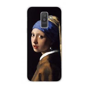 CaseCompany The Pearl Earring: Samsung Galaxy A6 Plus (2018) Transparant Hoesje