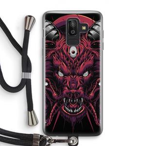 CaseCompany Hell Hound and Serpents: Samsung Galaxy J8 (2018) Transparant Hoesje met koord