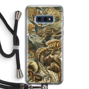 CaseCompany Haeckel Lacertilia: Samsung Galaxy S10e Transparant Hoesje met koord