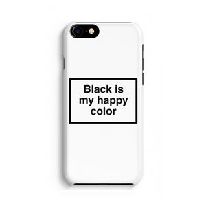 CaseCompany Black is my happy color: Volledig geprint iPhone SE 2020 Hoesje