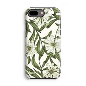 CaseCompany Wit bloemenpatroon: iPhone 7 Plus Tough Case