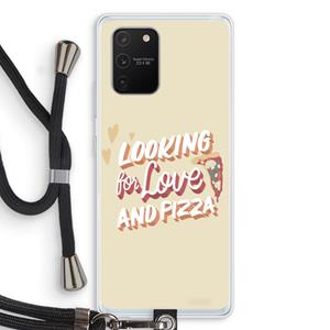 CaseCompany Pizza is the answer: Samsung Galaxy S10 Lite Transparant Hoesje met koord