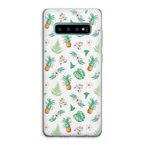CaseCompany Ananas bladeren: Samsung Galaxy S10 Plus Transparant Hoesje