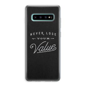CaseCompany Never lose your value: Samsung Galaxy S10 Plus Transparant Hoesje