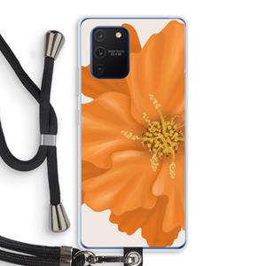 CaseCompany Orange Ellila flower: Samsung Galaxy Note 10 Lite Transparant Hoesje met koord