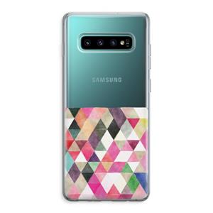 CaseCompany Gekleurde driehoekjes: Samsung Galaxy S10 Plus Transparant Hoesje