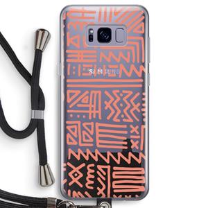 CaseCompany Marrakech Pink: Samsung Galaxy S8 Transparant Hoesje met koord