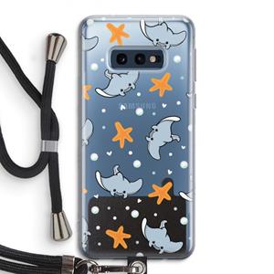 CaseCompany Manta: Samsung Galaxy S10e Transparant Hoesje met koord