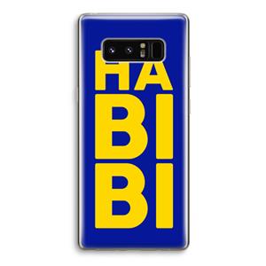 CaseCompany Habibi Blue: Samsung Galaxy Note 8 Transparant Hoesje
