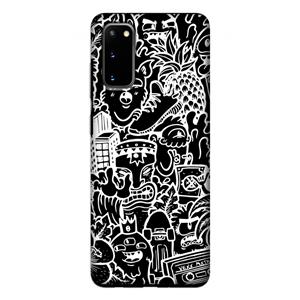 CaseCompany Vexx Black Mixtape: Samsung Galaxy S20 Tough Case