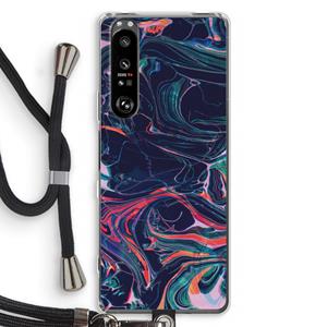 CaseCompany Light Years Beyond: Sony Xperia 1 III Transparant Hoesje met koord