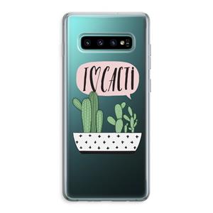 CaseCompany I love cacti: Samsung Galaxy S10 Plus Transparant Hoesje