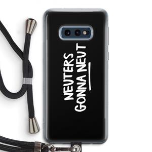 CaseCompany Neuters (zwart): Samsung Galaxy S10e Transparant Hoesje met koord