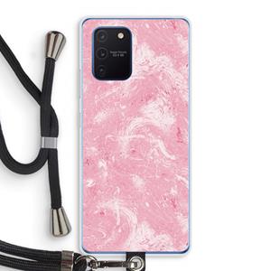 CaseCompany Abstract Painting Pink: Samsung Galaxy Note 10 Lite Transparant Hoesje met koord