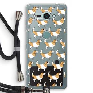CaseCompany Doggy: Sony Xperia XZ2 Compact Transparant Hoesje met koord