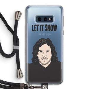 CaseCompany Let It Snow: Samsung Galaxy S10e Transparant Hoesje met koord