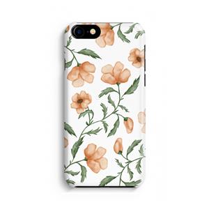 CaseCompany Peachy flowers: Volledig geprint iPhone SE 2020 Hoesje