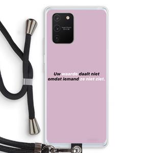 CaseCompany uw waarde daalt niet: Samsung Galaxy S10 Lite Transparant Hoesje met koord