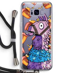CaseCompany Loot Burger: Samsung Galaxy S8 Transparant Hoesje met koord