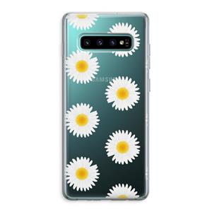 CaseCompany Margrietjes: Samsung Galaxy S10 Plus Transparant Hoesje