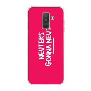 CaseCompany Neuters (roze): Samsung Galaxy A6 Plus (2018) Transparant Hoesje