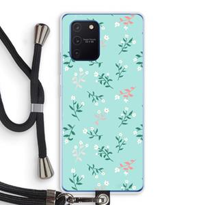 CaseCompany Small white flowers: Samsung Galaxy Note 10 Lite Transparant Hoesje met koord