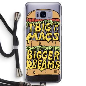 CaseCompany Big Macs Bigger Dreams: Samsung Galaxy S8 Transparant Hoesje met koord