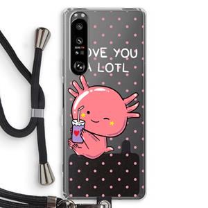 CaseCompany Love You A Lotl: Sony Xperia 1 III Transparant Hoesje met koord