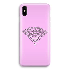 CaseCompany Home Is Where The Wifi Is: iPhone X Volledig Geprint Hoesje