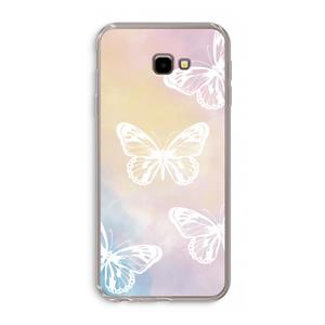 CaseCompany White butterfly: Samsung Galaxy J4 Plus Transparant Hoesje